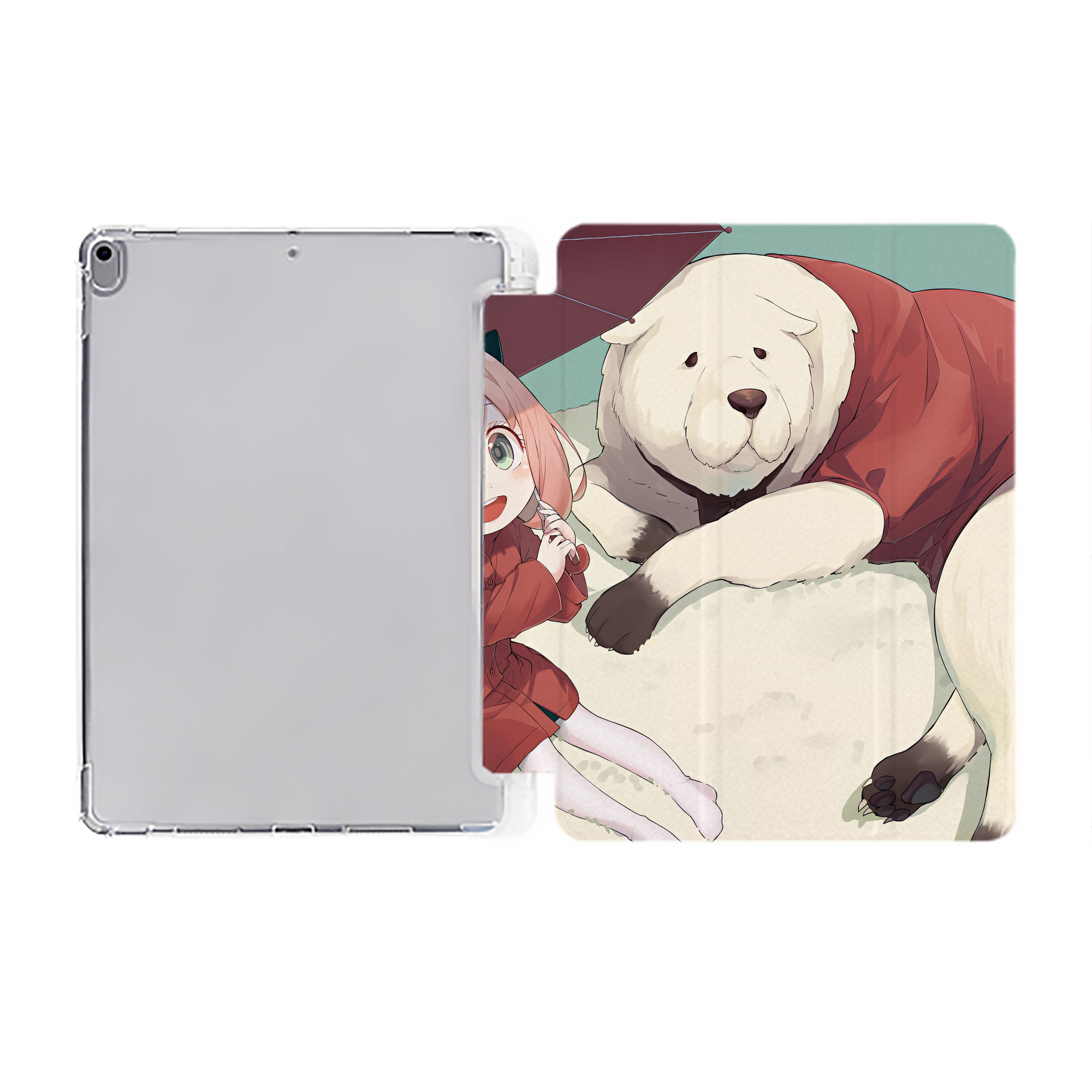 （画像用） SPY×FAMILY间谍家家酒 IPad ケース ペン収納付き 三つ折りスタンド PUレザー×シリコン 対応機種9.5/10.5/10.9インチ